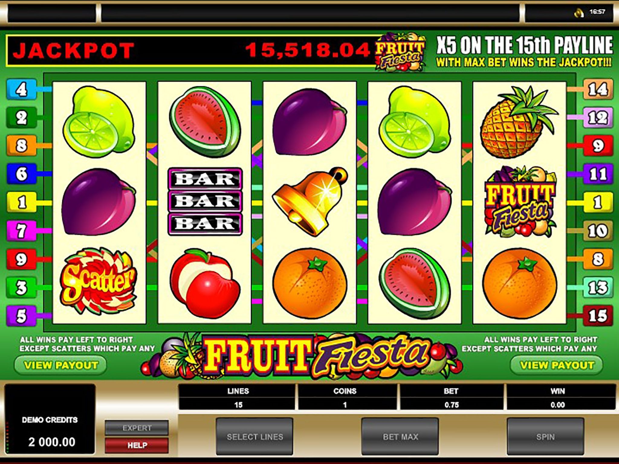 Fruit Fiesta 5 Reel Slot